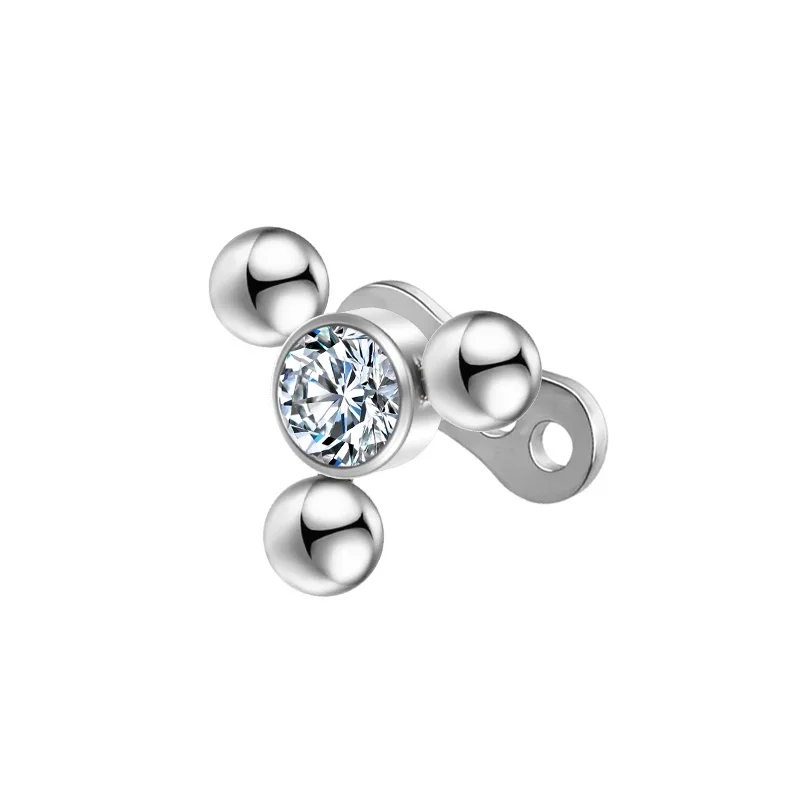 F136 Titanium piercing Dermal Anchor Women Hinged segment Surgical 16G microdermal	Helix Piercing Hiden Skin Diver Body Jewelry