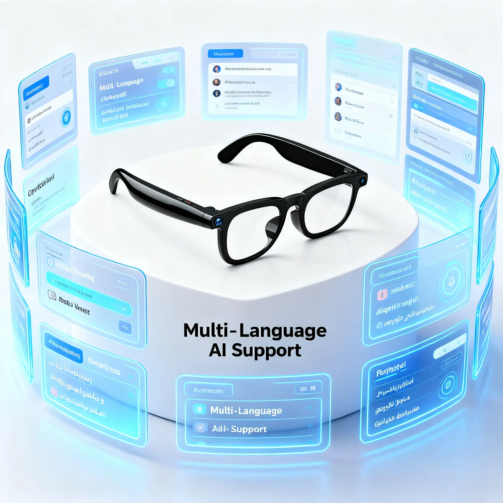 

Умные очки AI V3 с 8-мегапиксельной камерой ChatGPT Bluetooth-вызов Голос Пробуждение Видеозапись Воспроизведение музыки