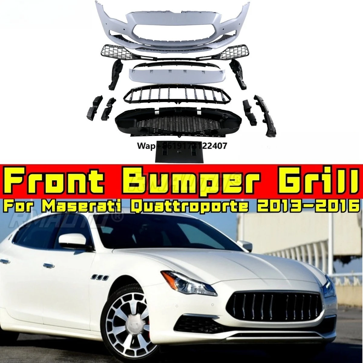 

Car Grille Front Bumper Grill Car Front Bumper Lip Racing Grills Body Kit For Quattroporte 2013-2016 Car Accessories