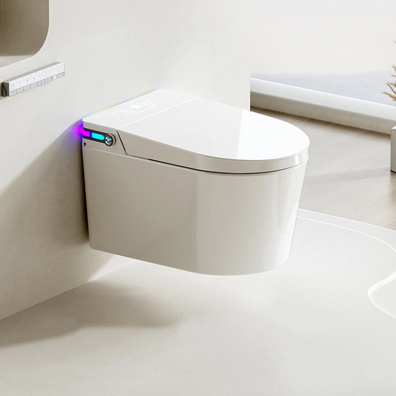 xx-Back To Wall Mounted Intelligent Wc Hanging Toilet Bowl Automatic Flush Electric Bidet Commode Smart Wall Hung Toilet^