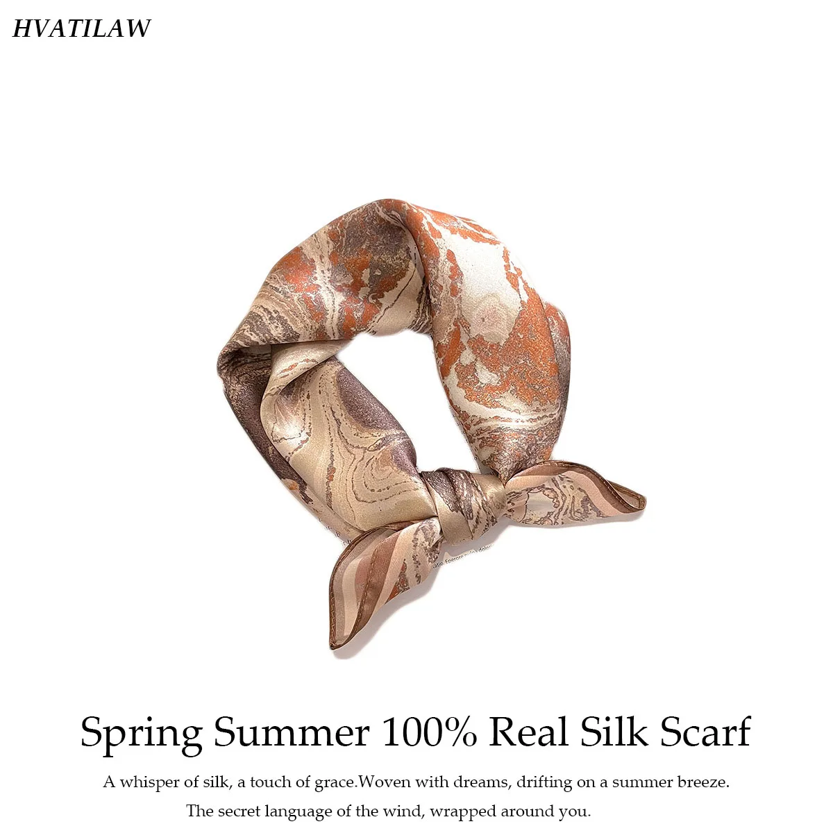 

Шелковый платок 2026 из 100% натурального шелка, 53 см, квадратный, женский, люксовый, высококачественный, маленький шелковый шарф-бандана, шарф-косынка, шаль, эша́рп, стол, для ношения на шее