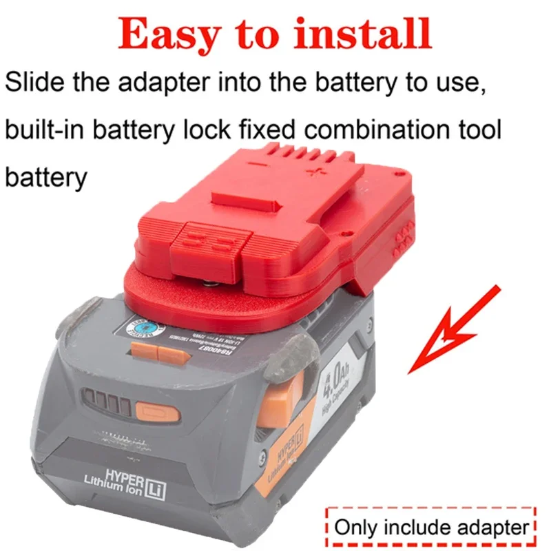 Adaptor/konverter baterai untuk Bauer 20V, aksesori alat listrik adaptor baterai Li-ion 18V terkonversi ke AEG RIDGID