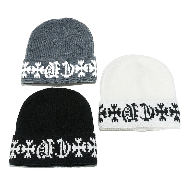 Beanie mit Alien-Print – weiche, warme Strickmütze für Damen, stilvolle, dehnbare Slouchy-Mütze für Freizeit und Reisen