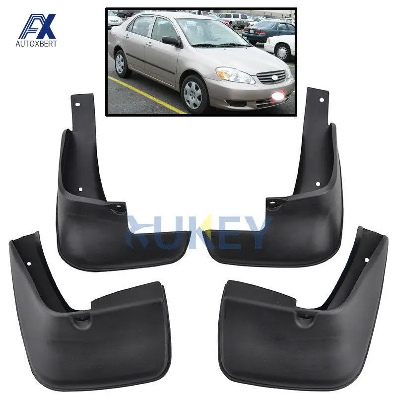 Molded Mud Flaps For Toyota Corolla 120 Altis 2002 2003 2004 2005 2006 2007 2008 Sedan Mudflaps Splash Guards Mud Flap Mudguards