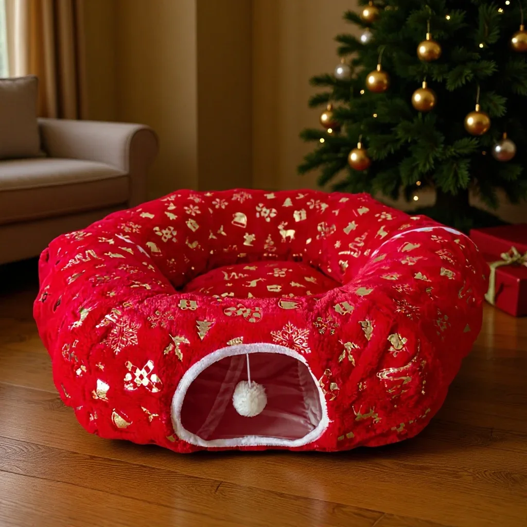 Cat drill tunnel warm cat litter pet litter custom S shape