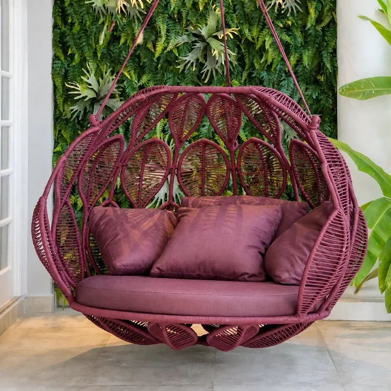 Outdoor Hanging Rope Chair Swing Garden Leisure Balcony Rocking Chair Home Garden Hanging Cradle Chair