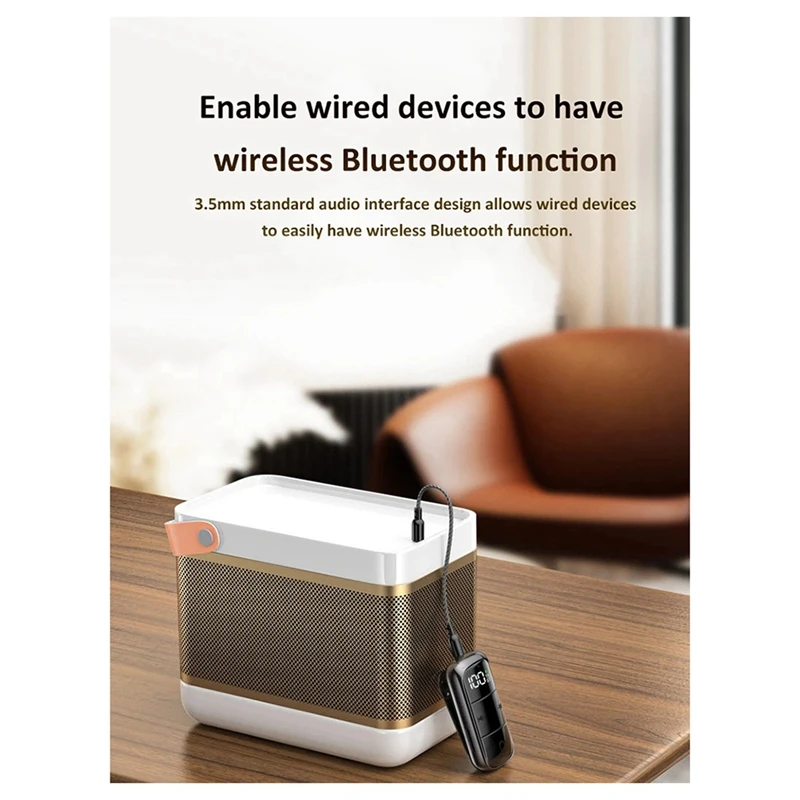 بلوتوث 5.3 استقبال الكمون المنخفض سماعة الألعاب ANC + ENC إلغاء الضوضاء 3.5 مللي متر AUX محول الصوت اللاسلكي مع هيئة التصنيع العسكري