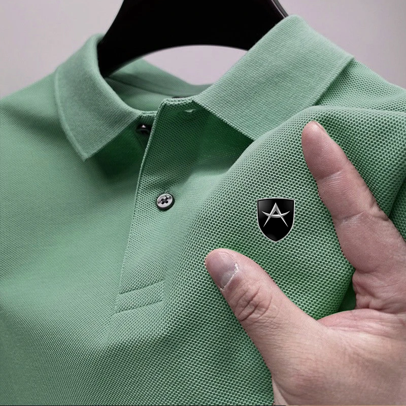 Polo décontracté à manches courtes pour hommes, haut respirant, chemise d'affaires, haute qualité, mode estivale, Apollo, nouveau, 2024