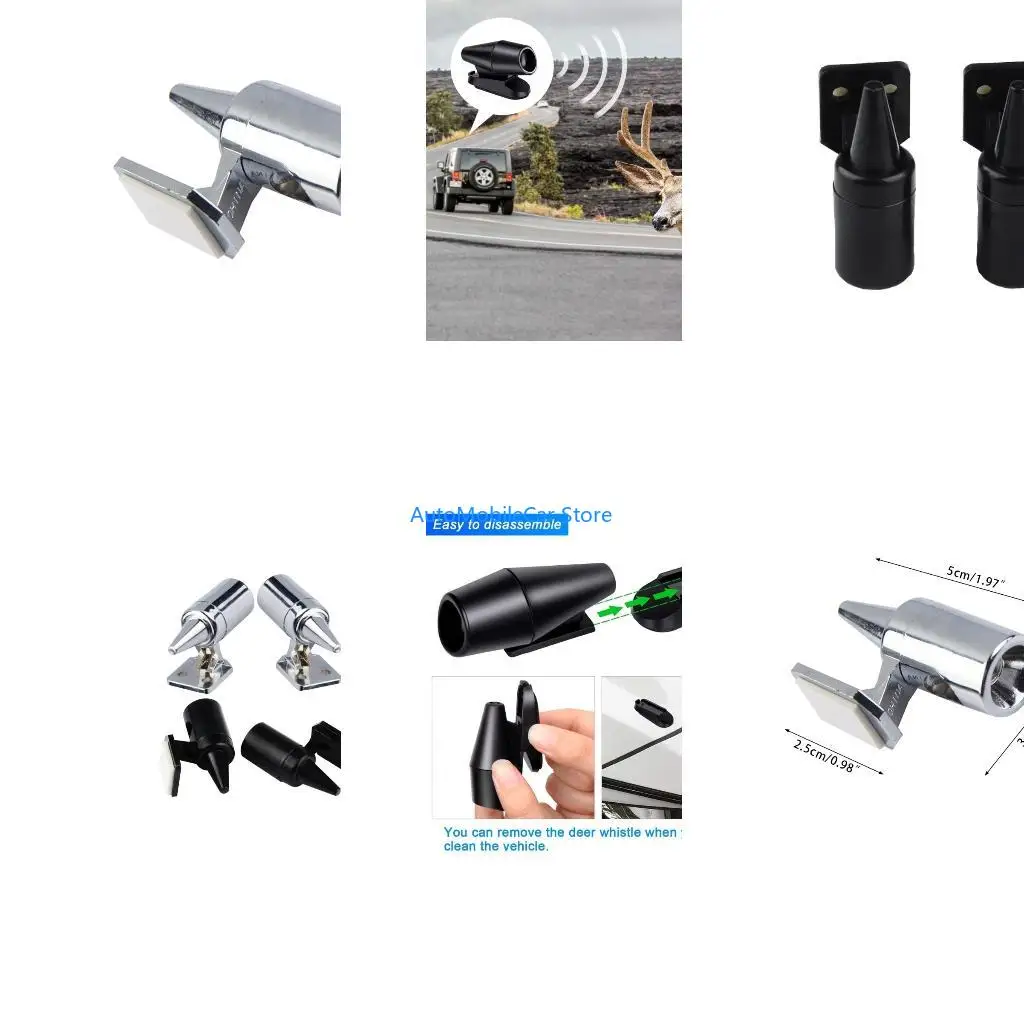 G8TE Ultrasonic Deer Warning Whistles Safety Alert Device for Vehicles Motorcycles