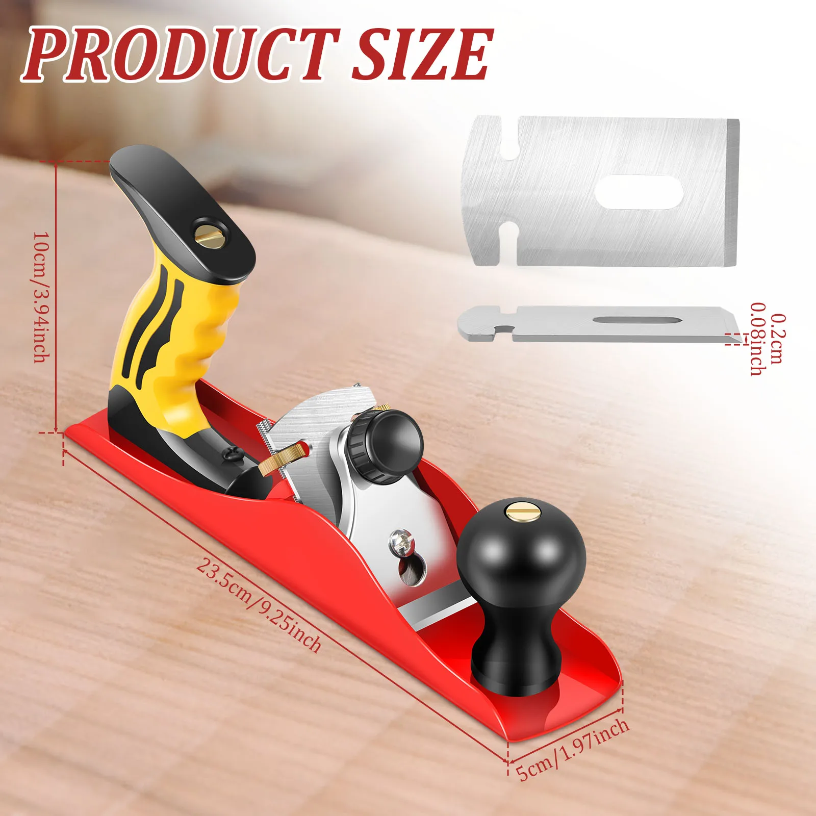 Wood Hand Planer Set Hand Tool Block Plane Cutting Edge for Trimming Projects Woodworking Carpenter DIY Model Making Planer