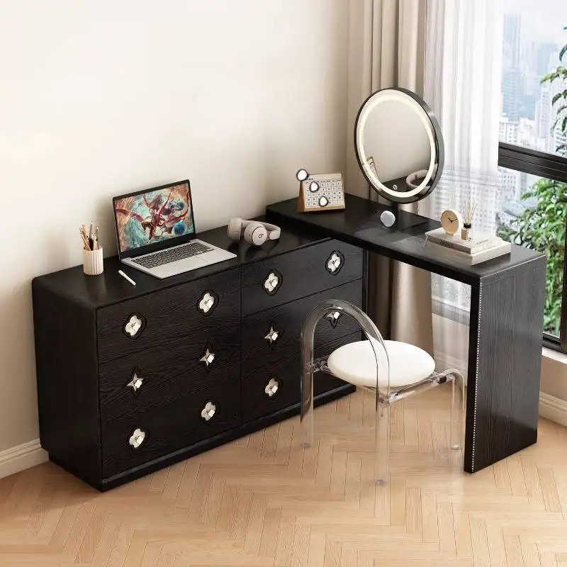 Small Room Essentials Vanity Table Black Girls Mirror Makeup Vanity Table Bedroom Modern Europa Coiffeuse De Chambre Dressers