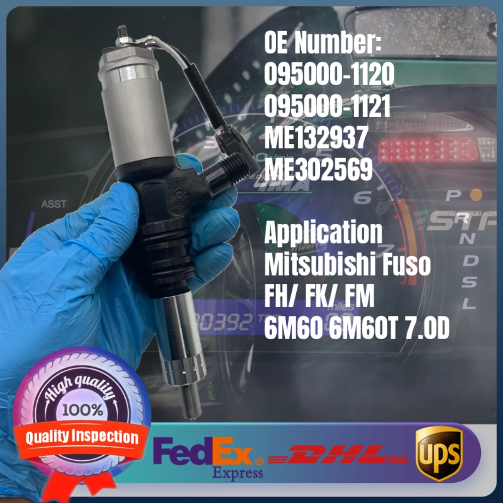 

Common Rail Fuel Injector 095000-1120 095000-1121 ME132937 ME302569 for Mitsubishi Fuso Truck FH FK FM 6M60 6M60T Engine