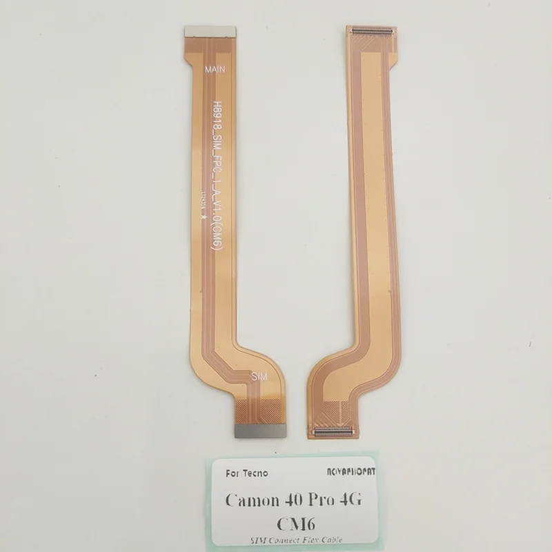 For Tecno Camon 40 Pro 4G CM6 Main Board Inter Flex Connector Motherboard USB Charger SIM Reader Flex Cable Ribbon