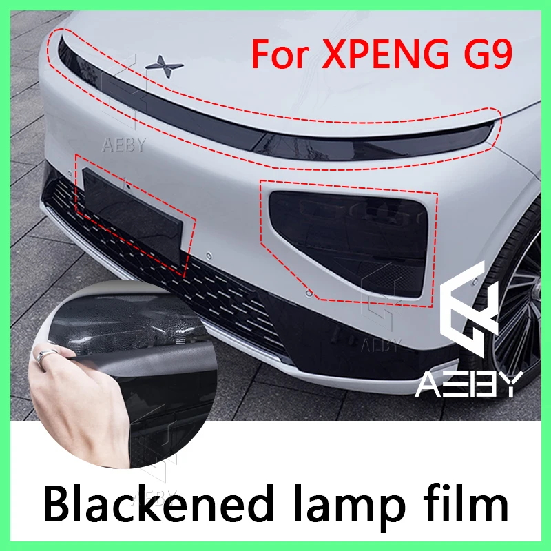 

AEBY Car Black Light Film For XPENG G9 2022-2025 Car Light Color Change Protective Transparent Film TPU Color Changing Film