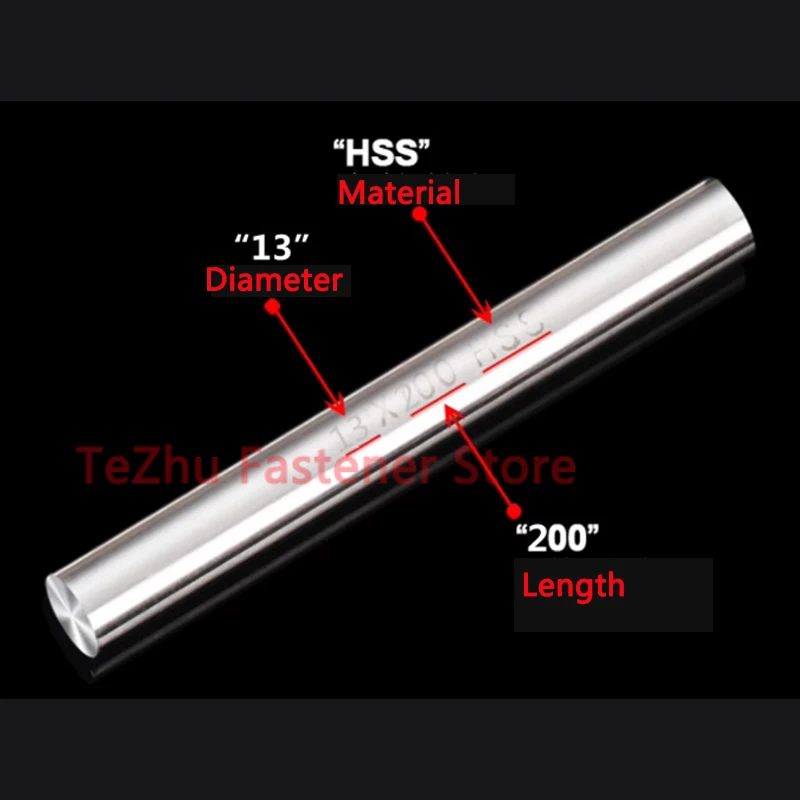 1pcs Diameter 3mm-6.9mm Length 200mm HSS White Steel Solid Round Rod Precision CNC Cutting Turning Lathe Tool Bar Hardened