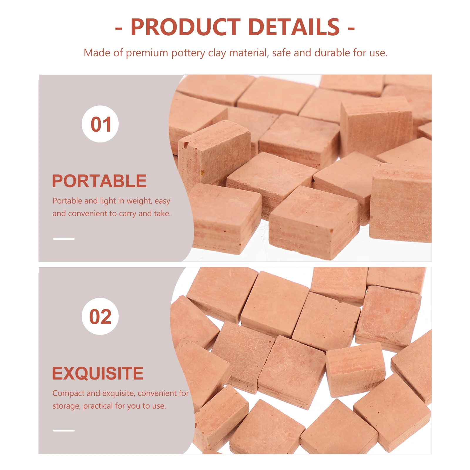 20 Pcs Simulated Bricks Microlandscape Decoration Miniature Wall Sand Table DIY Building Blocks