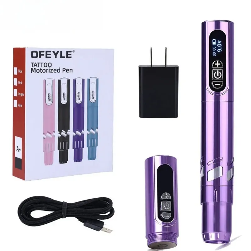 

New 2pc Battery Tattoo Pen Wireless Power Tattoo Machine Professional Pen Tattoo Machine Makeup For Professionals And Beginners