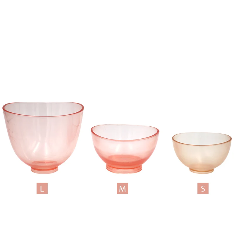 1pc Dental Professional Mixing Bowl Transparent Thicken Flexible Rubber Mixing Bowl Dentist Oral Whitening Tool S / M / L