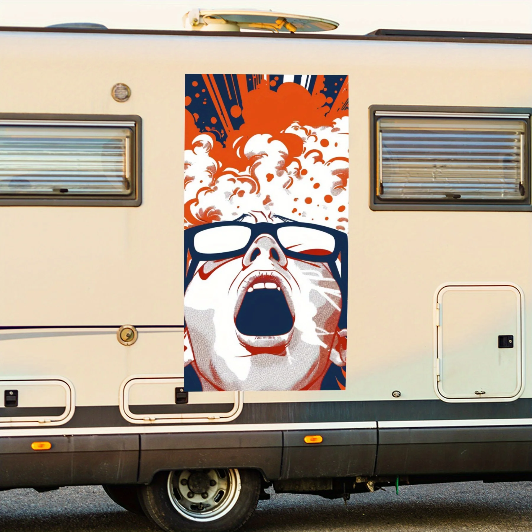 

Грязный разум, комикс, дом на колесах, наклейка на дверь автомобиля, ПВХ, самоводонепроницаемая палочка, яркие автомобильные внешние аксессуары, декор, защита, подарок