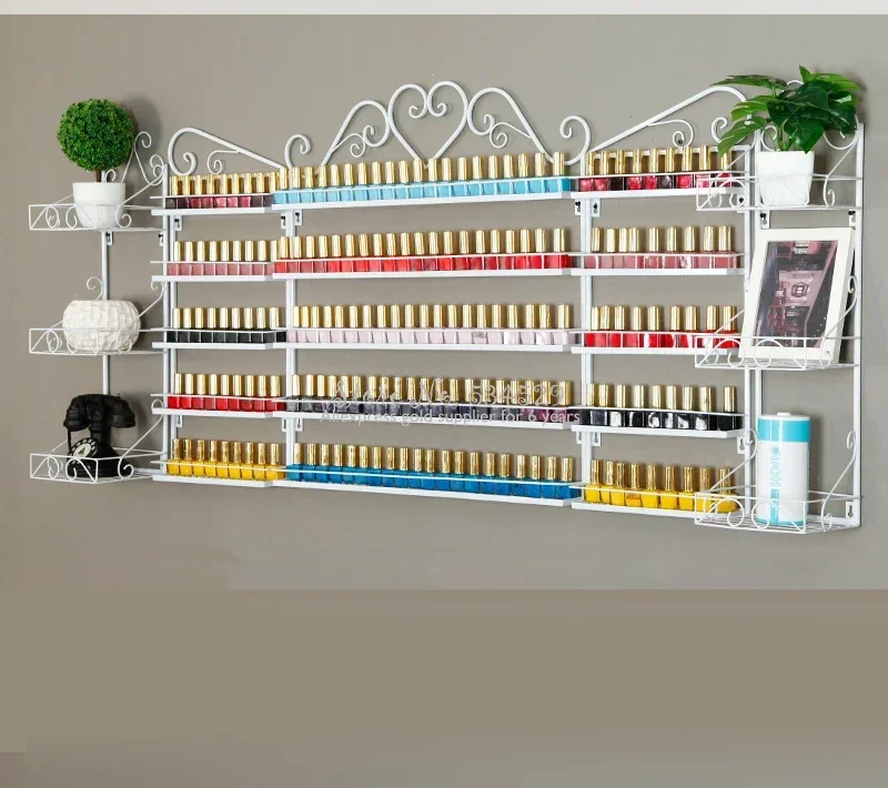 

Large Nail Polish Rack Wall Manicure Cosmetics Display Stand Metal Organizer for Beauty Salons Multi-layer Nail Polish Stand