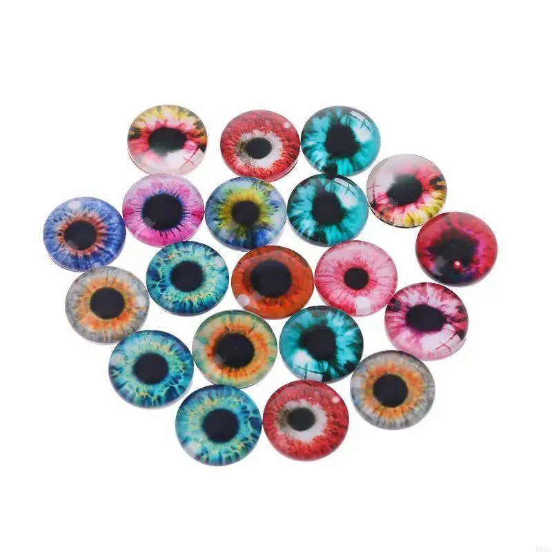 

95AE 20Pcs Glass for Doll Eyes Animal DIY Crafts Eyeballs For Dinosaur Eye Accessorie