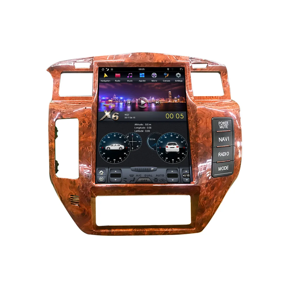 for Nissan Patrol Y61 Tesla Style audio 2 din android 11 receiver tesla style auto multimedia DVD player Radio CarPlay Head unit