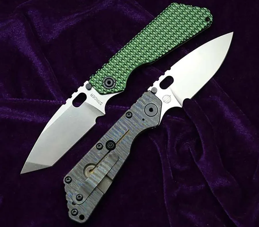 LEMIFSHE SMF Copper Washer Inside Anodized Aluminum + Titanium Handle AUS-10 Blade Folding Knife Camping Hunting EDC Tool