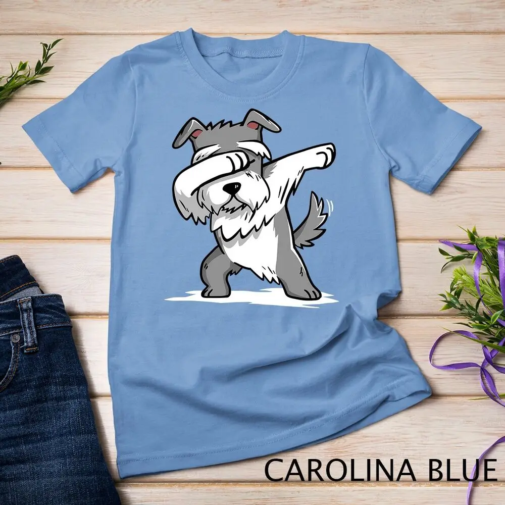 Dabbing Miniature Schnauzer T-Shirt Dab Dance Dog Gift Unisex T-shirt