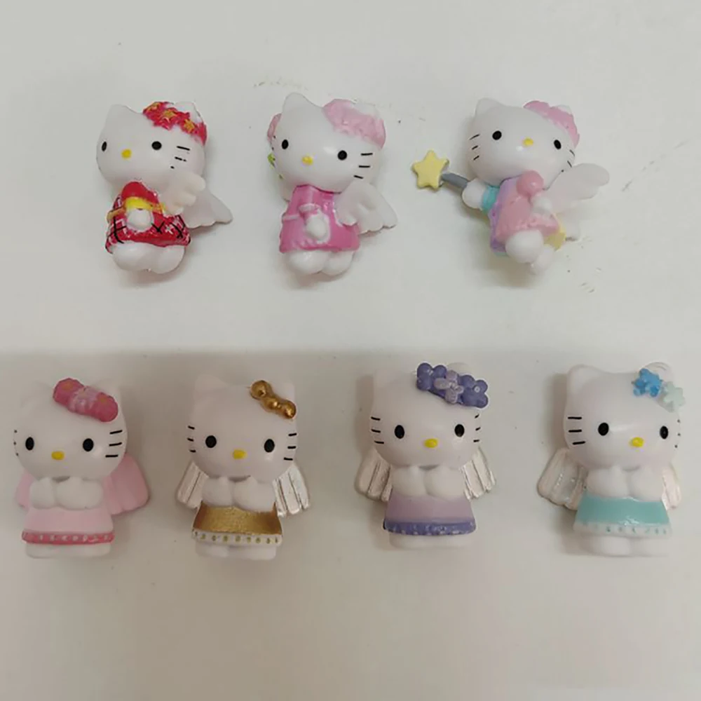 

Sanrio 3Cm Figure Hello Kitty Angel Elves Keychain Anime Doll Kawaii Diy Decoration Christmas Gifts For Proposal Girl Children