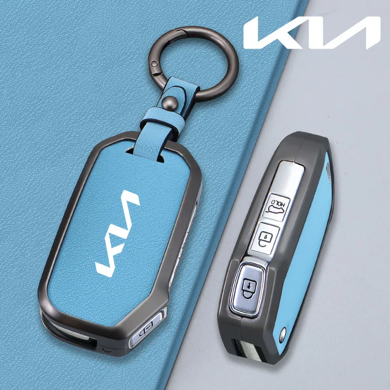 Zinc Alloy Leather Car Key Case Cover For KIA Ceed 2023 CD Forte 2018 2019 2021 Cerato 2019 K3 Gt Seltos Sportage 2020 Sorento