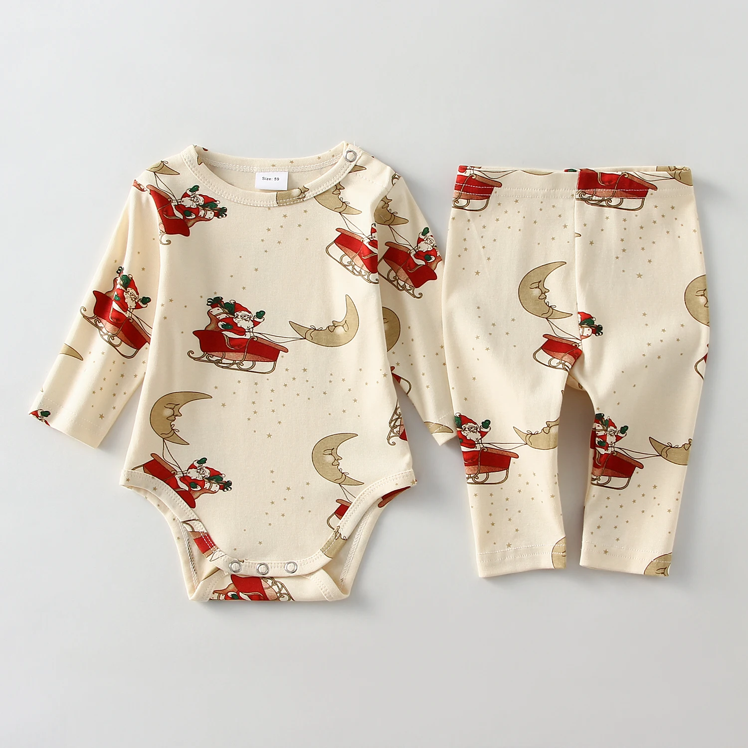 2Pcs Baby Clothes Sets Christmas Newborn Girl Clothes Bodysuit + Pants Kids Pajama Set Baby Boy Outfit Infant Clothing For 0-5Y