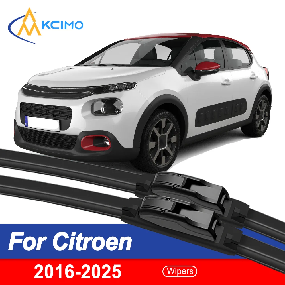 

2 Front Wiper Blades for Citroen C3 2016-2025 Ensures Clear Vision & Safe Driving in Rain Snow or Sun