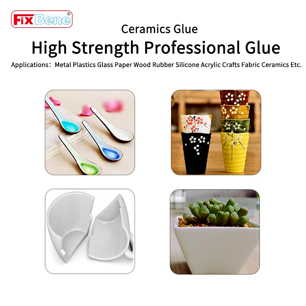 Instant Ceramic Super Glue Professional Clear Strong Liquid Adhesive Bond Glass Rhinestone Metal Wood Craft Cyanoacrylate Rubber