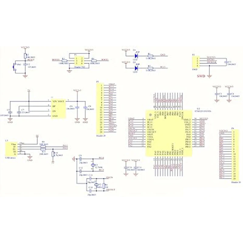 Системная плата микроконтроллера Stm32F103C8T6, основная плата Stm32 Arm