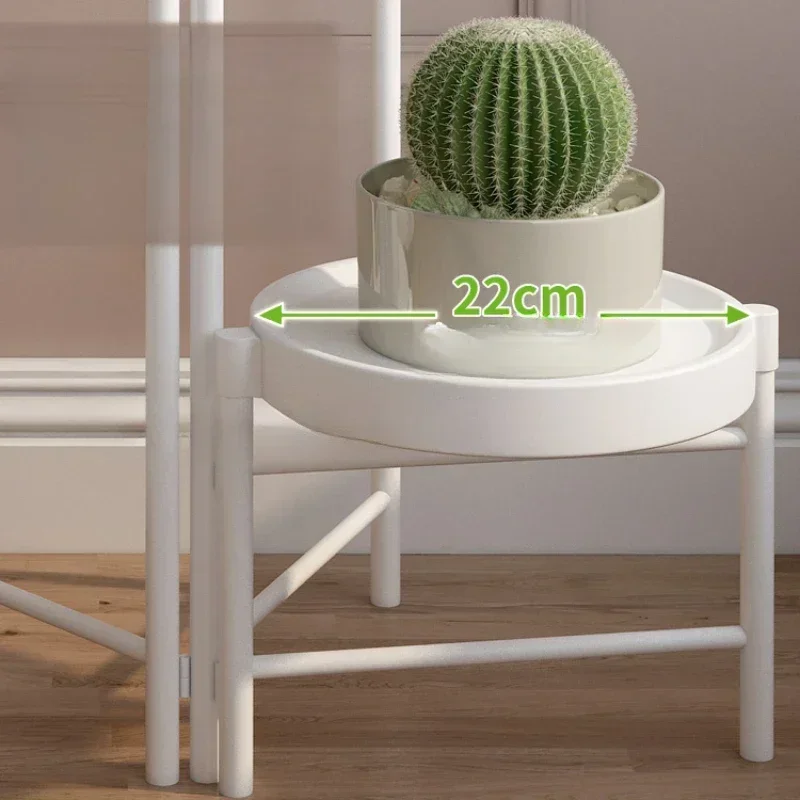 Foldable Flower Stand Indoor Modern Iron Plant Shelf for Succulents Pothos Creative Balcony Organizer Sturdy Floor Storage Rack