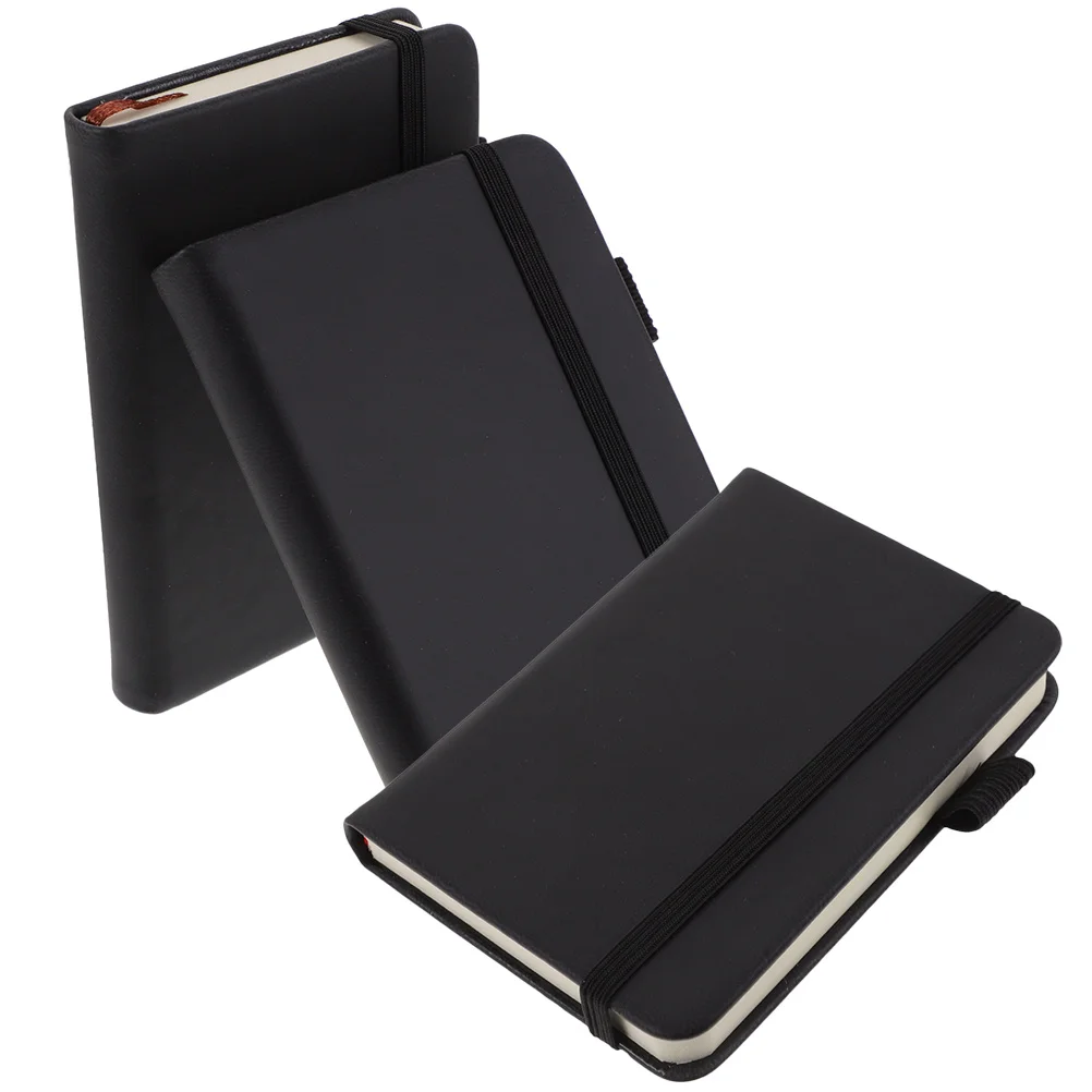 

3 Pcs Journal Mini Notebooks Bulk Portable Schedule Notepads Writing Straight Grain Work