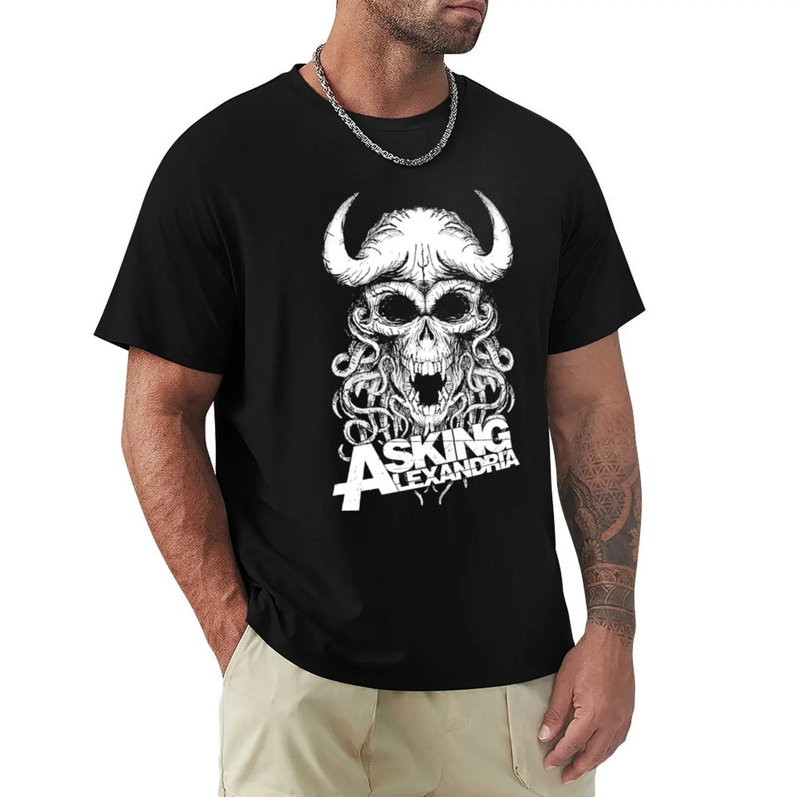 Asking Alexandria Devil Tentacle Skull - England Rock n Roll T-Shirt boys whites boys animal print clothes for men