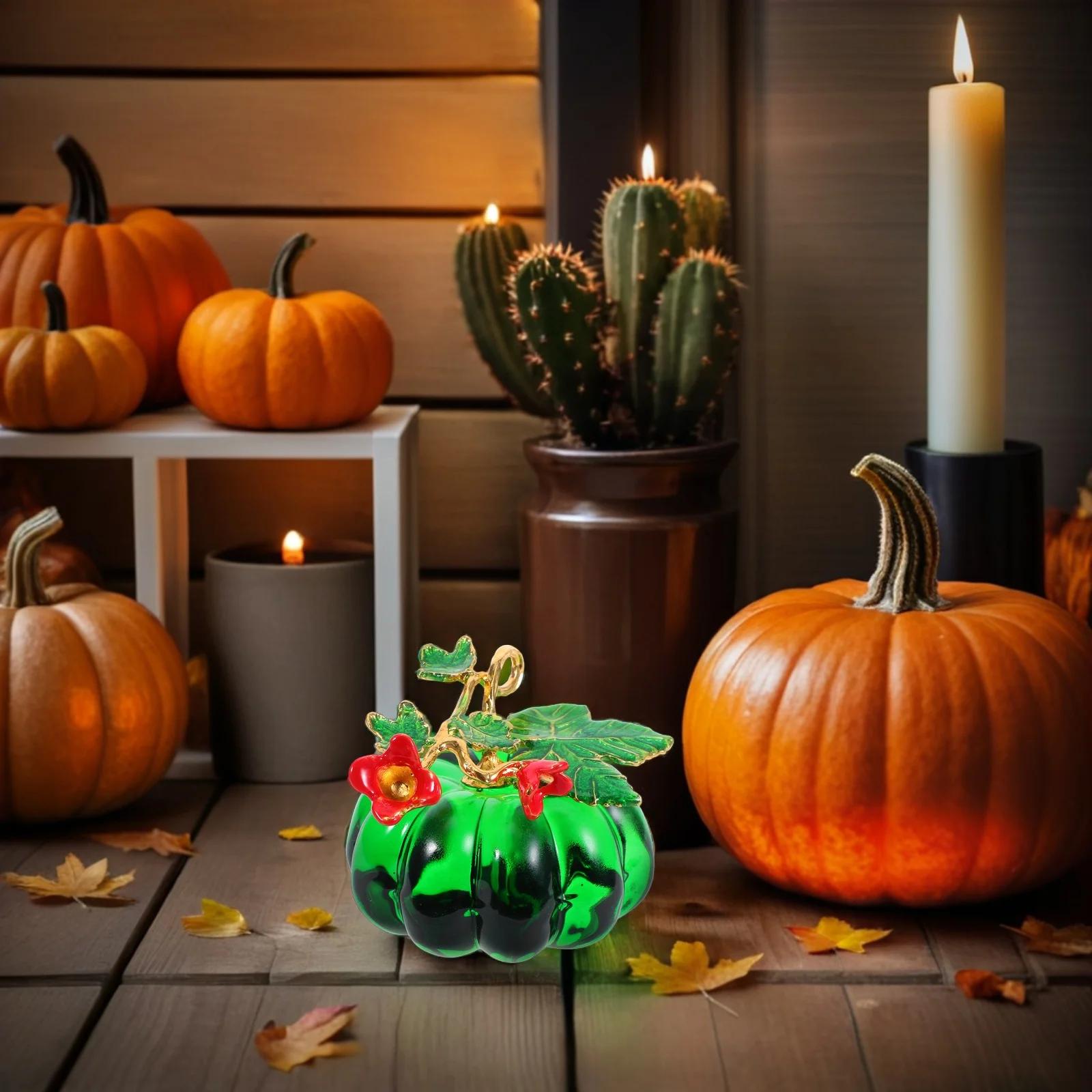 

Decor Fall for Home Decoration Decorative Pumpkins Table Indoor Crystal Figurine