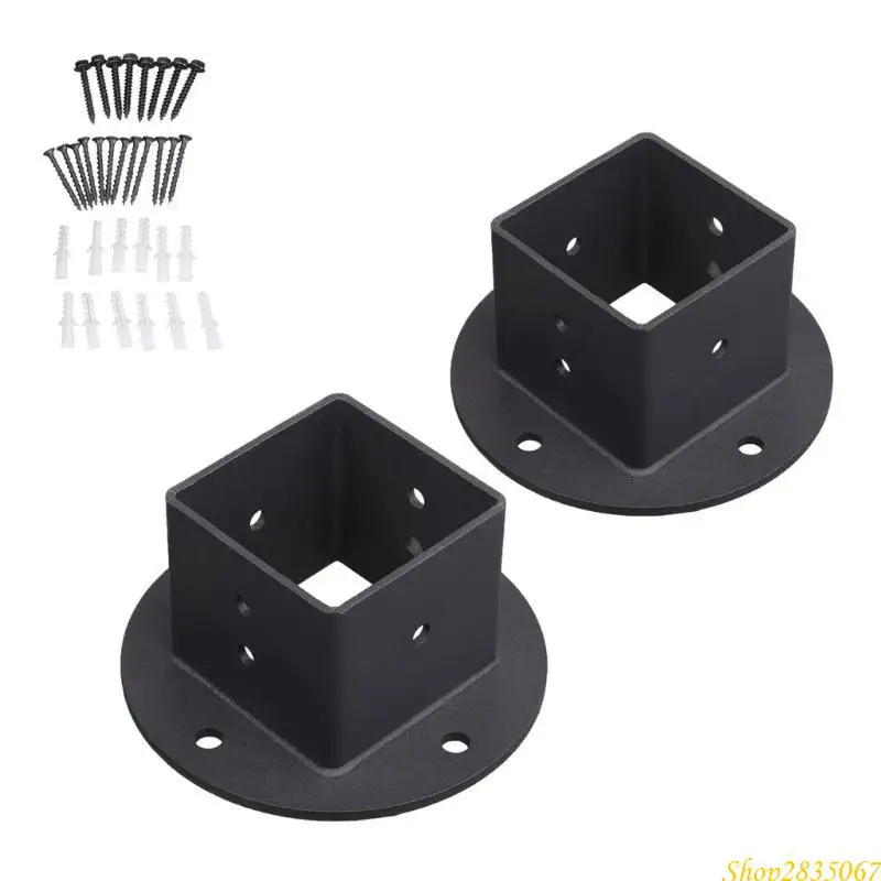 

Sturdy Square Base Support Brackets for Garden Fence and Balconies Railings 831F