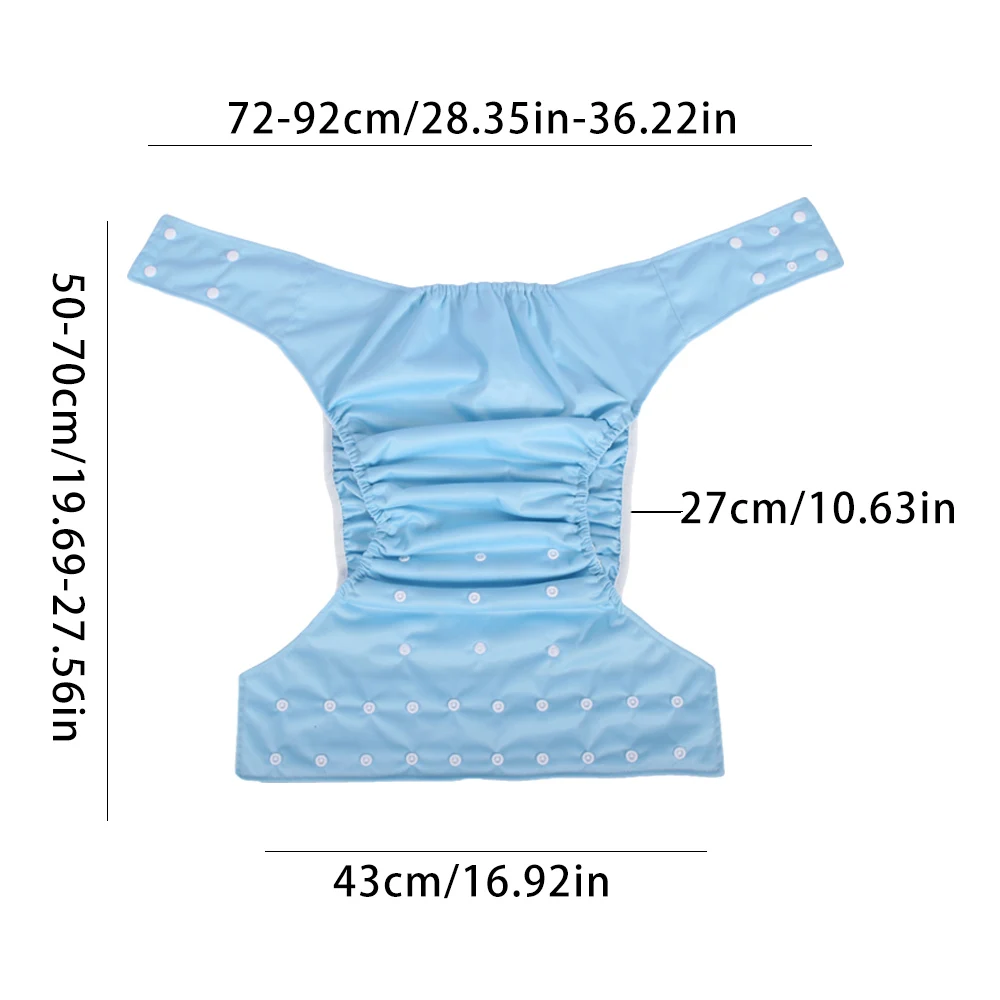 Elderly Reusable Adjustable Diaper Adult Men Women Solid Color Diaper Leakproof Nappy for Home Incontinence Urinal Pants New