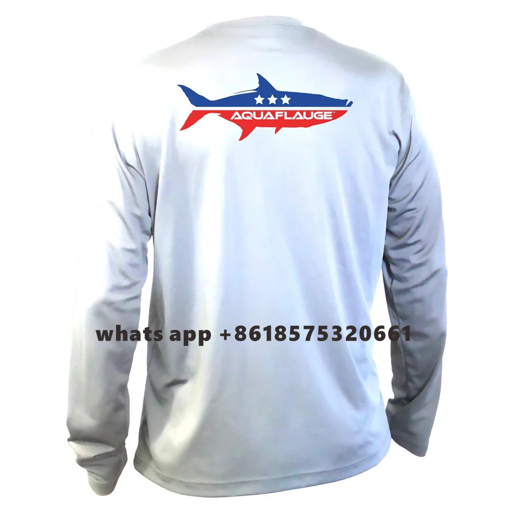 

Мужская рубашка Aquaflage с длинным рукавом Camisa, летняя спортивная рубашка с защитой от солнца Upf + 50, удобная рубашка, дышащая рубашка для рыбалки