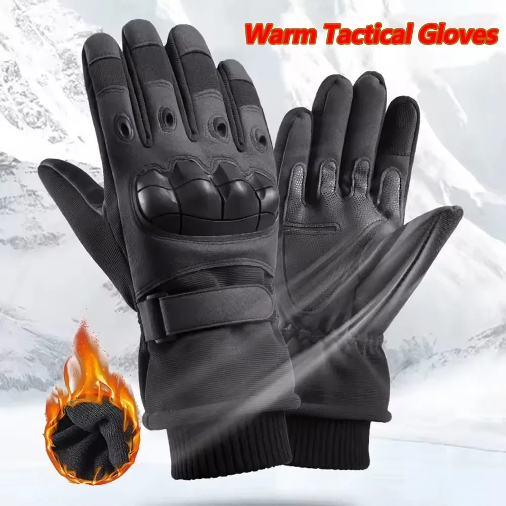 

Men's Outdoor Winter Warm Thermal Motorcycle Gloves Full Finger Touch Screen Compatible Tactical Military Combat Protective