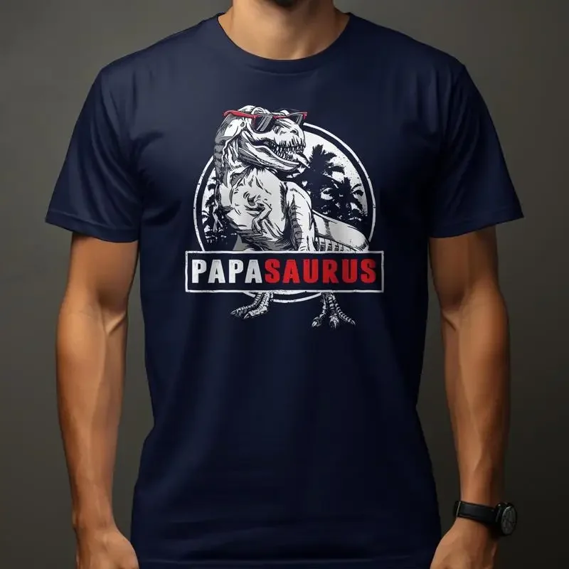 Funny Dinosaur Papa Saurus T shirt Cool Father Dad Classic Father's