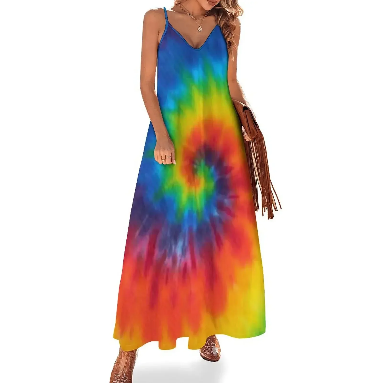 

tie dye swirl rainbow Sleeveless Dress dresses summer woman 2025 women formal occasion dresses long dress women Dress