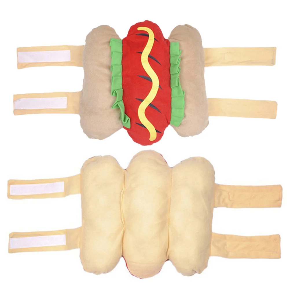 

Halloween Pet Hot Dog Clothes Creative Dog Cosplay Costume Party Suit Size S Comfortable Apparel Pet Cosplay Costume