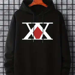 Hoodies For Men, Double X Graphic Hoodie, Men’s Casual Pullover Hooded Sweatshirt With Kangaroo Pocket For Spring Fall, As Gifts