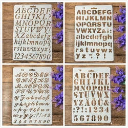4 Teile/satz 26cm Alphabet Buchstaben DIY Handwerk Schichtung Schablonen Malerei Scrapbooking Stanzen Präge Album Dekorative Vorlage