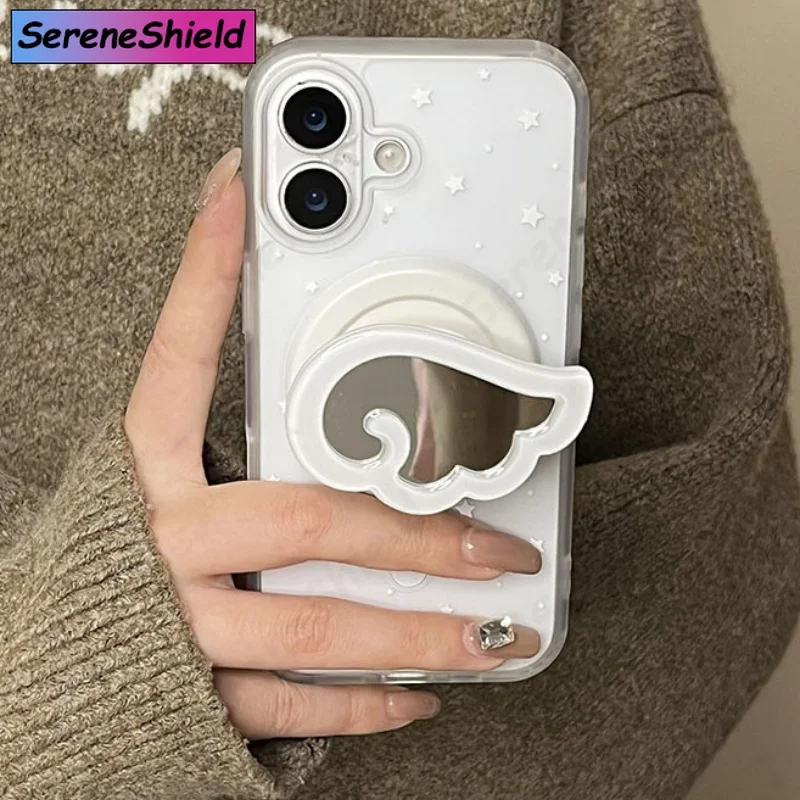 

Корейское милое 3D-зеркало для макияжа с кольцом-держателем Griptok для MagSafe, подставка для телефона, кольцо-держатель для iPhone 16, кронштейн для девочек