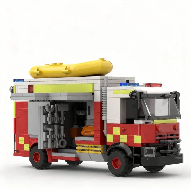 Art Craft Idea - 539pcs MOC City Fire Heavy Rescue