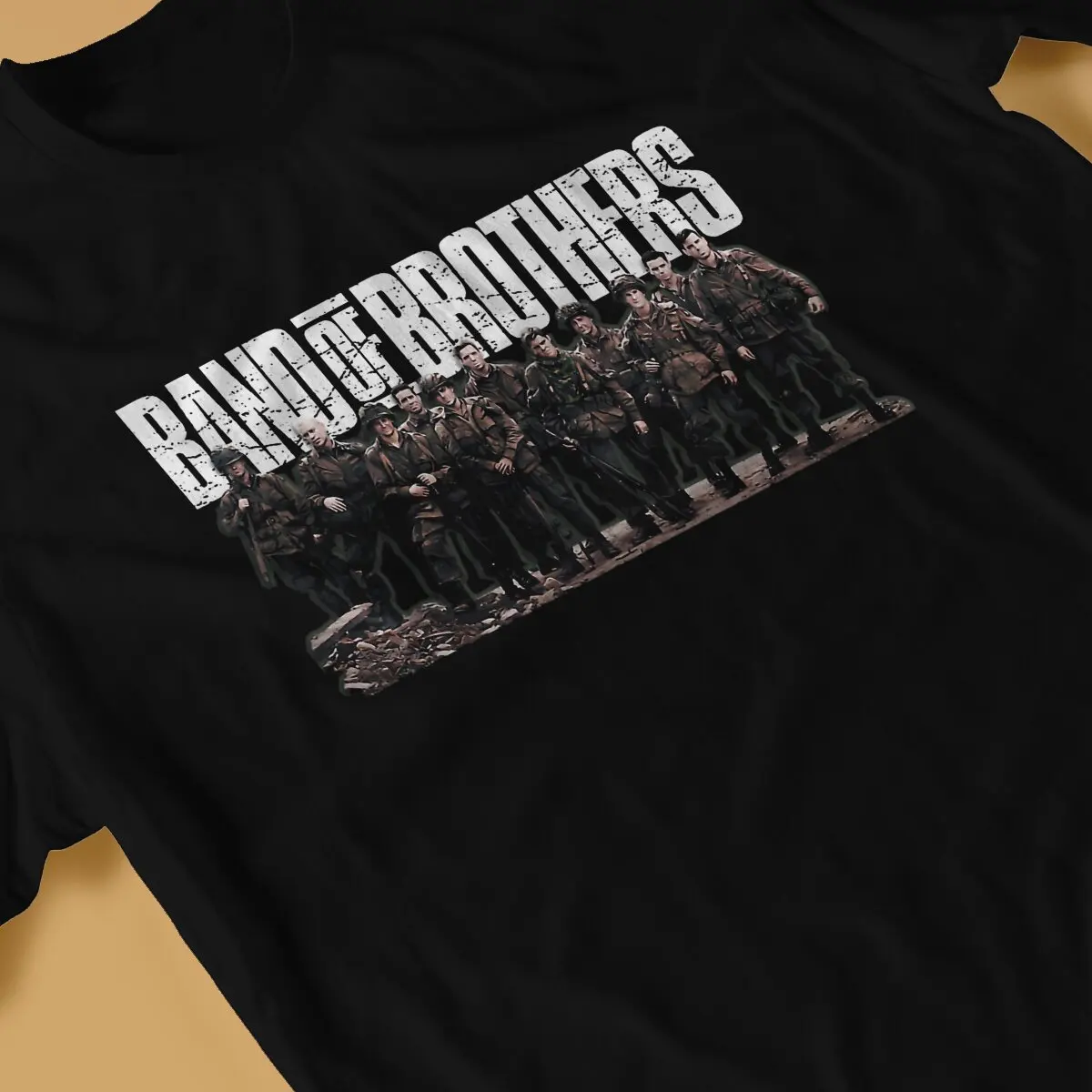 All Member T-Shirt for Men B-Band Of Brother TV Novelty Cotton Tees Round Neck Short Sleeve T Shirts Gift Idea Clothing